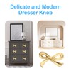 FUCIHOMA 2 PCS Brass Bow Shape Cabinets Knobs Gold Drawer