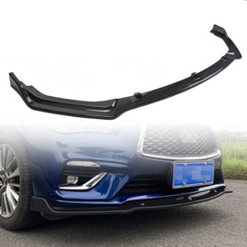 3PCS Front Bumper Lip Splitter Fit for Infiniti Q50 2018 2019 2020 2021 2022, Base Sedan,JDM Style Air Dam Chin Spoiler Body Kit,Carbon Fiber Look