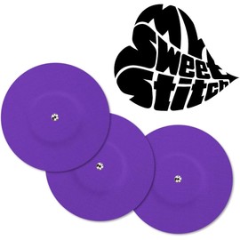MySweetStitch - 10 x Freestyle Libre 1 & 2 Plasters Round with Ventilation Hole, Outer Diameter 65 mm, Inner Diameter 6 mm, Waterproof, Breathable, Made in Germany, Purple