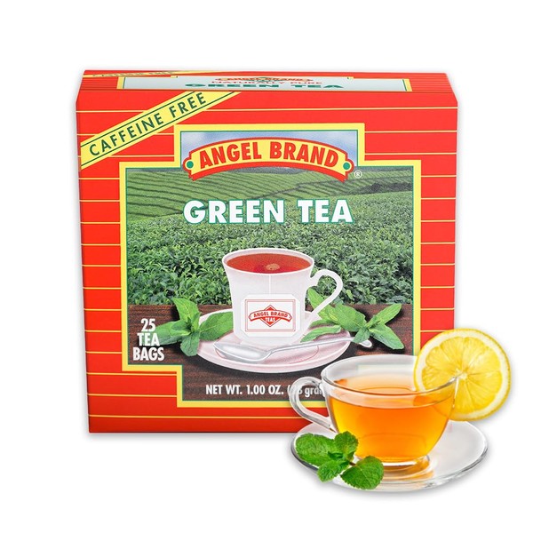 Angel Brand Green Tea with Ginseng Tea Bags 25 –