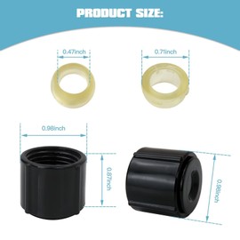2 Packs Black Plastic Low Point Drain Seals/Caps with Sealing Ring Compatible - 1/2 inch Hot and Cold Water Pipes,Suitable for RVs, for Campers, for Travel Trailers US Stock