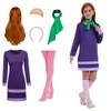Girls Halloween Costume Long Sleeve Purple Dress Cosplay with Accessories