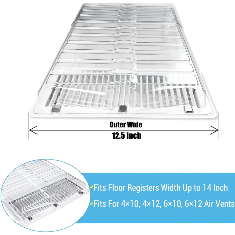 Magnetic Air Vent Extender for Under Furniture Floor Vent Deflector