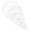 6 Pcs Hexagon Templates Quilting Set Seam Allowance, Hexagon Quilting