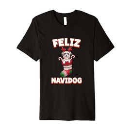 Feliz Navidog Christmas Dog Sock Havanese Premium T-Shirt