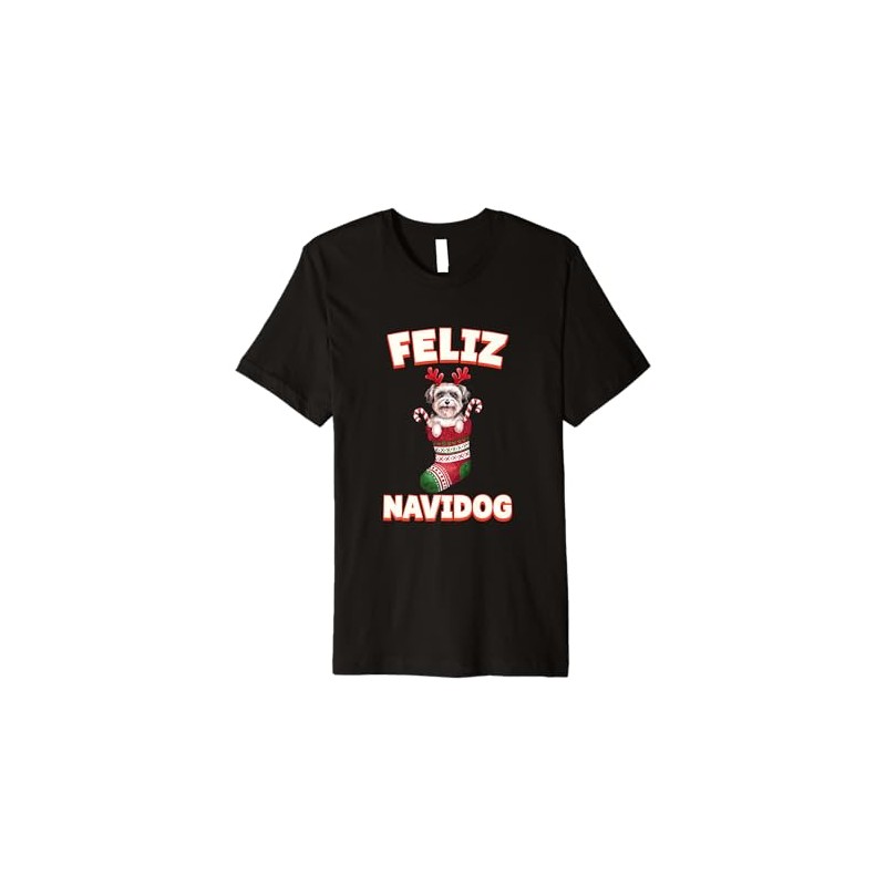 Feliz Navidog Christmas Dog Sock Havanese Premium T-Shirt