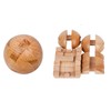 Handmade Wooden Puzzle Magic Ball Brain Teasers Toy Big Wooden