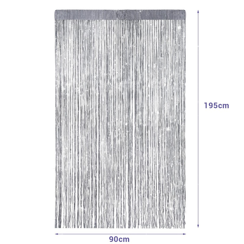 Sinmoe 2 Pieces Glitter String Curtain Panels Cotton String Curtain