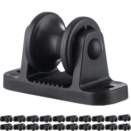 20 Pcs Electric Fence Wood Post Roller Insulators, Corner Polyrope Plastic Roller Post Insulators，Bracket Insulators Electric Fence，Corner Insulators for Wood Posts Black（20 pcs）