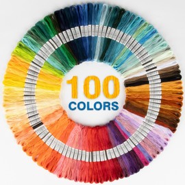 Sukh 100 Colour Embroidery Thread - Rainbow Embroidery Floss Bulk Hand Embroidery Thread Variegated Embroidery Floss Cross Stitch Thread Crewel Embroidery Floss for DIY Sewing Embroidery Crafts Making