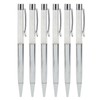 6Pcs Ball Point Pen Crystal Stone Replaceable Refill Elegant Multi