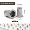 Wkmamo 120 Pcs M8 Rivet Nuts, 304 Stainless Steel Threaded