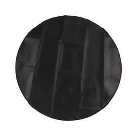 Under Grill Mat Fireproof Waterproof Double Sided Portable Round Barbecue Floor Pad for Fire Pit Smoker 36 Inch Black