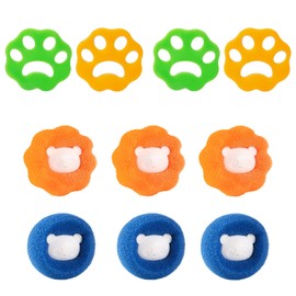 4 x Reusable Hair Remover for Washing Machine, Reusable Pet Hair, Washing Machine Removal, Pet Hair Remover for Laundry, 6 x Lint Balls for Washing Machine