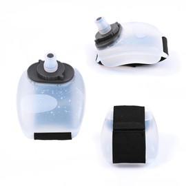 MIXNEX 7oz Wrist Water Bottle with Twist Cap and Spout, Water Bottle No Straw, Portable Swell Water Bottle Sports for Running, Gym, and Outdoor,BPA-Free Compact Design, White Clear Water Bottle