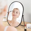 Numjeg - Espejo de maquillaje portátil con marco de metal,