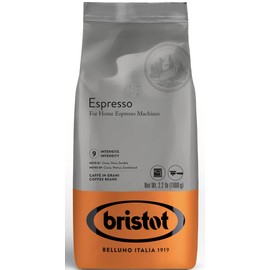 Bristot Espresso For Home Espresso Machines | Medium Roast Italian Espresso Beans Whole | 2.2 lb/ 1000 g