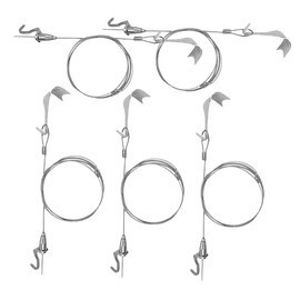 iplusmile 5 Sets Hanging a Painting Rope Hanging a Painting Hook Heavy Duty Picture Hanging Wire Picture Mounting Kit Picture Framing Wire Frame Wire for Hanging Picture Hangers Iron Silver