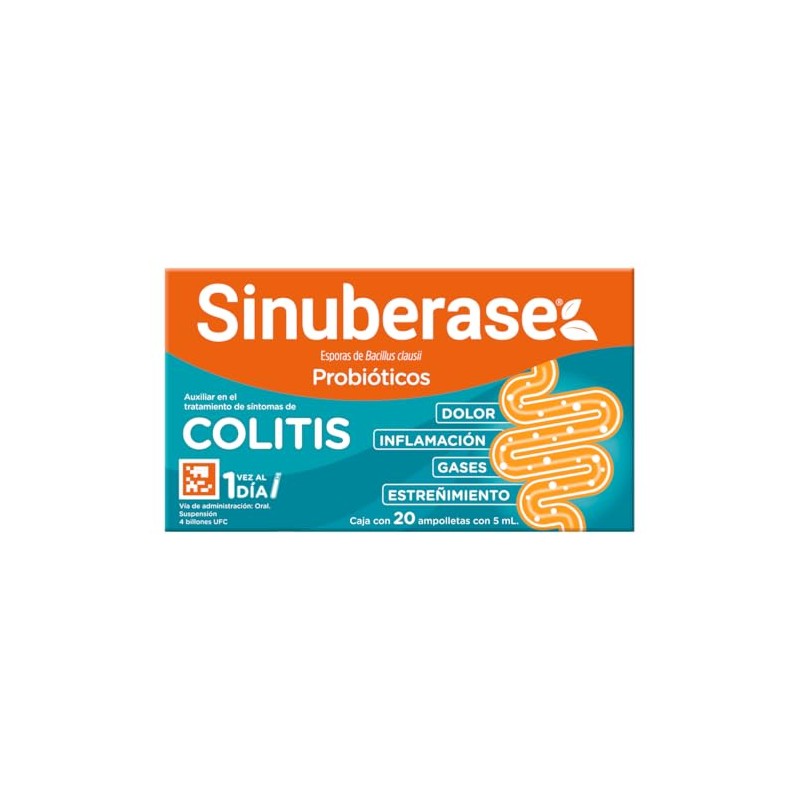 Sinuberase Probióticos Suspensión Bacillus Clausii Billones Ufc Ampolletas Alivio Prolongado