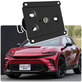 Anti-Theft License Plate Holder Compatible with Toyota 4Runner 5th gen N280/Crown/Mirai, Front Grille License Plate Bracket Mounting Kit, No Drill Bumper Frame