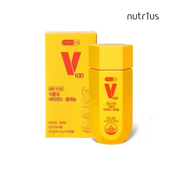 Nutrious Vita V100 Vegetable Vitamin C Selenium 30g (500mgX60 capsules)