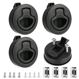 mizikuu Push Pull Lock Furniture Lock, Pack of 4 Lock RV Lock Push Lock Flush Hatch Locker for Cabinet, Boat, Caravan, Drawer, Furniture