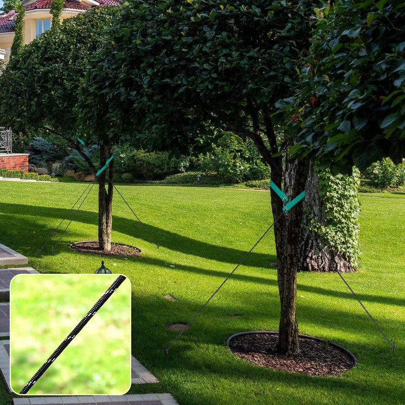 UCandy Heavy Duty Steel Tree Stake Kits with Straps and
