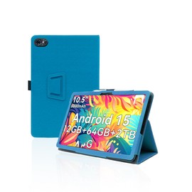 for TABWEE T80 10.5 Inch Android Tablet Case,Folding Stand Protective Cover with Pencil Holder and Wrist Strap,Full Protection, Premium PU, Scratch Resistant(Sky Blue)