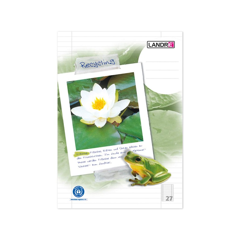 LANDRÉ 100050217 Notebook Recycled A4 Ruled Double Margin