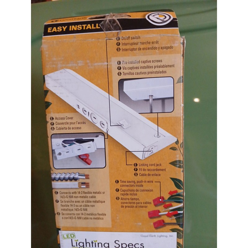 Good Earth 12” Led Under Cabinet Light Direct Wire Dimmable