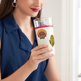 Turkey Stickers, Turkey Sticker Waterproof Thanksgiving Turkey - Retro Autumn Holiday Stickers for Scrapbooking, Adults