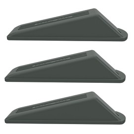 Door Wedge Stopper – Pack of 3, Grey – Non-Slip Rubber Door Stops for Floors & Skirting Boards – Strong Grip & Durable Door Stoppers for Home, Office & Hotel Use