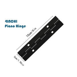 Continuous & Piano Hinges, Black Stainless Steel 304 Continuous Folding Hinges for Doors, Cabinets, Window,Includes Screws (4IN-2IN-4PACK)