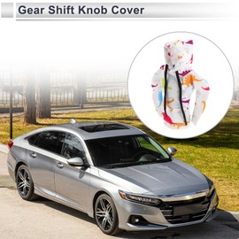 RATCHROLL 1 Pc Universal Gear Shift Knob Cover Automotive Manual Stick Shifting Handle Protector Dinosaur Hoodie Style White,Orange,Light Green Polyester