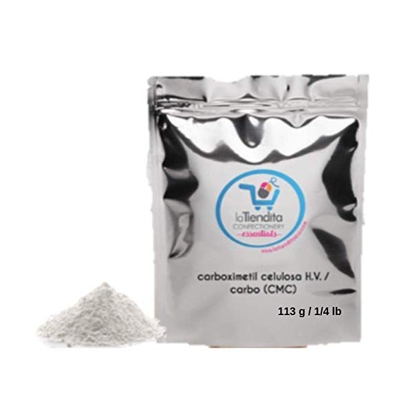 CMC Powder (4 oz) - Carboxymethylcellulose - High Viscosity Premium thickener, stabilizer and water retention agent LA TIENDITA ESSENTIALS