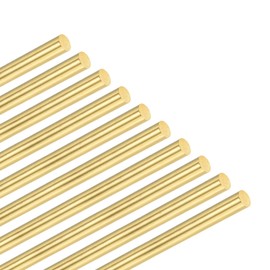 M METERXITY 10-Pack Brass Rod, 3mmx100mm H59 Solid Brass Round Rods for Knife Handle Pins Material Knife Making Supplies/Shaft Pins Crafts/Model DIY, Lathe Rivet Dowel Stock Brass Tube