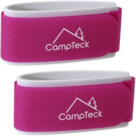 CampTeck U6892 - Ski Straps, Ski Ties, Ski Bands - 1 Pair (2 Straps) - Fasteners for Skis for Easy Carrying, Transporting, Travel and Storage - Pink