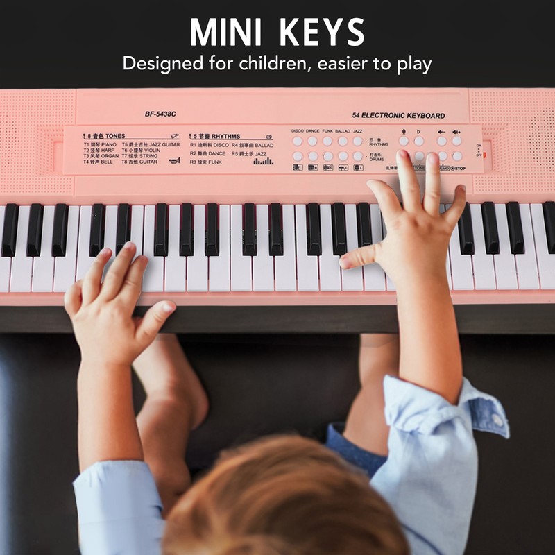 54 Key Keyboard Piano Smoothly Plastic Keyboard Piano Portable Dual