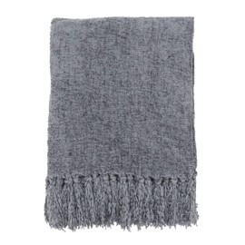 SARO LIFESTYLE Chenille Throw with Fringed Edge 50" x 60"
