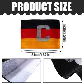 JAWUZ Pack of 2 Football Captain's Armband for Children, Elastic, for Boys, Men and Girls, Many Sports (Germany), a