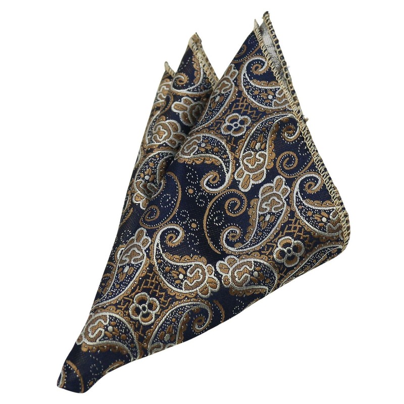 Bowties.jp ul00657 Paisley Brown Bow Tie & Pocket Square Set,