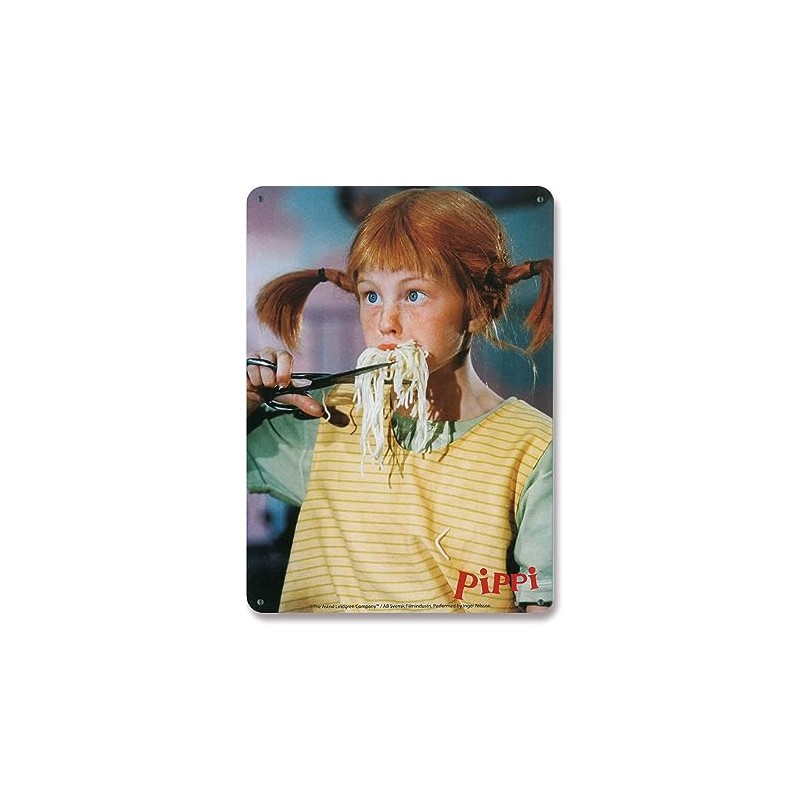 Logoshirt® Pippi Langstrumpf I Spaghetti I Tin Sign Retro I
