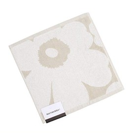 Marimekko 70233 810 Hand Towel, 11.8 x 11.8 inches (30 x 30 cm), Unikko, Beige x White