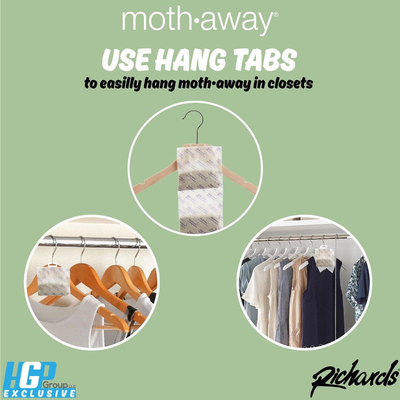 Richards Homewares Moth Away Herbal Repellent – 18 Jumbo Sachets