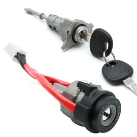 Aynaxcol 819103XA00 Front Left Driver Side Door Lock Cylinder Set Replacement for Hyundai Elantra 1.8L 2.0L 2011 2012 2013 2014 2015 Replaces 81970-3XA00 81910-3XA00 819703XA00