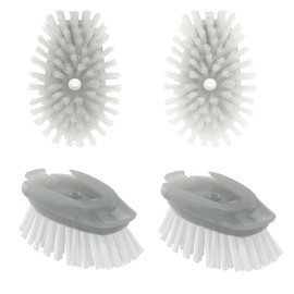 4 Pack Dish Brush Refills, Dish Brush Replacement Head for OXO Steel Soap Dispensing Dish Brush