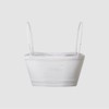 JAJU Women's Cotton Modal Tube Crop Bra_White
