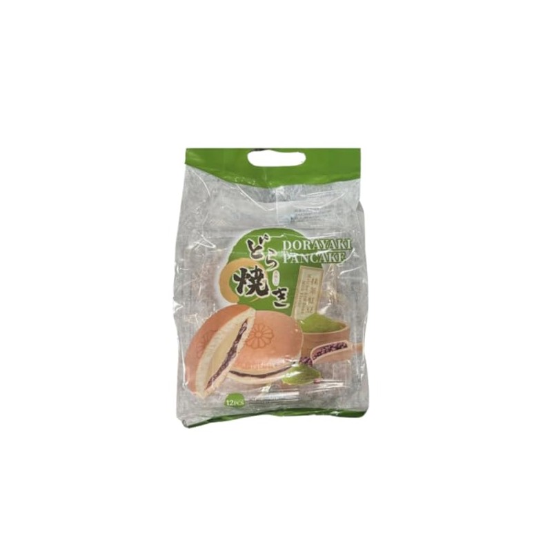 PANCAKE Matcha Red Bean Pancakes, Japanese Style Dessert, 12 Count,