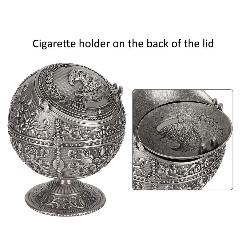 Retro Ashtray Stand, With Lid Outdoor Ashtrays Decorative Ashtray Ashtrays,