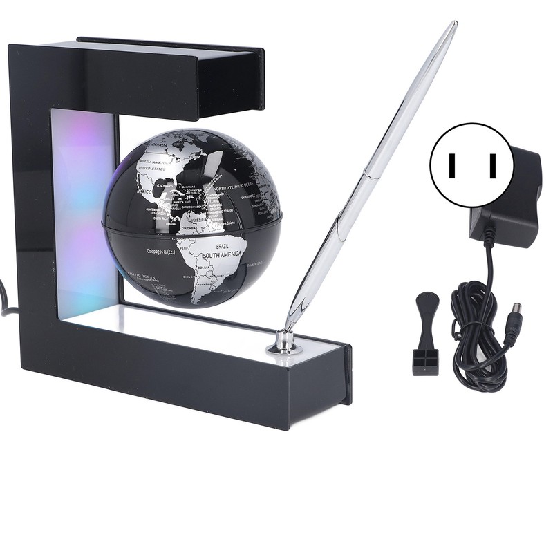 Magnetic Levitation Globe E Shaped Floating Decoration Ornament 100‑240V for